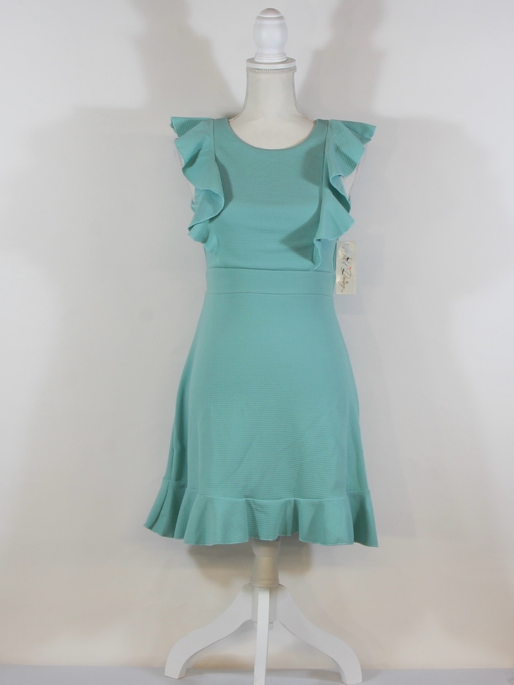 Wild Daisy Girl's Sleeveless Mint Green Ruffle Midi Dress NWT